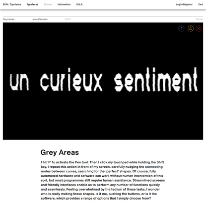 Grey Areas - ECAL Typefaces
