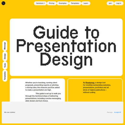 Guide to presentation design by Readymag