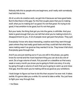 Ira Glass on taste