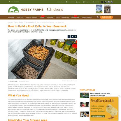 How to Build a Root Cellar in Your Basement - Hobby Farms