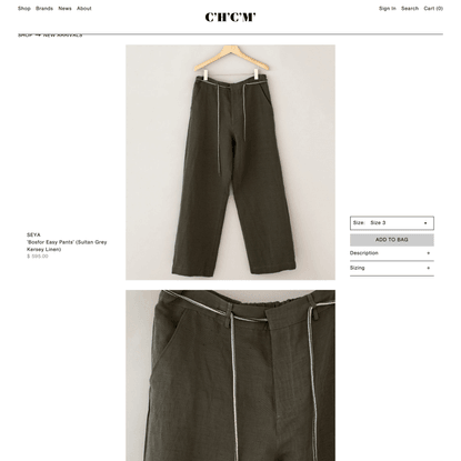 Seya ‘Bosfor Easy Pants’ (Sultan Grey Kersey Linen)