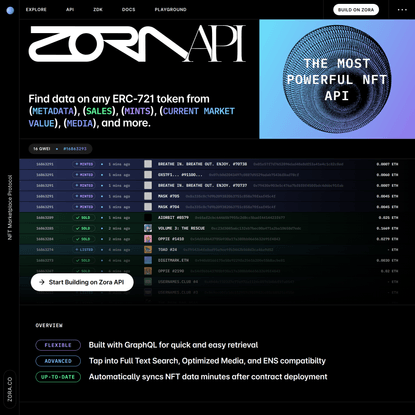 Zora API