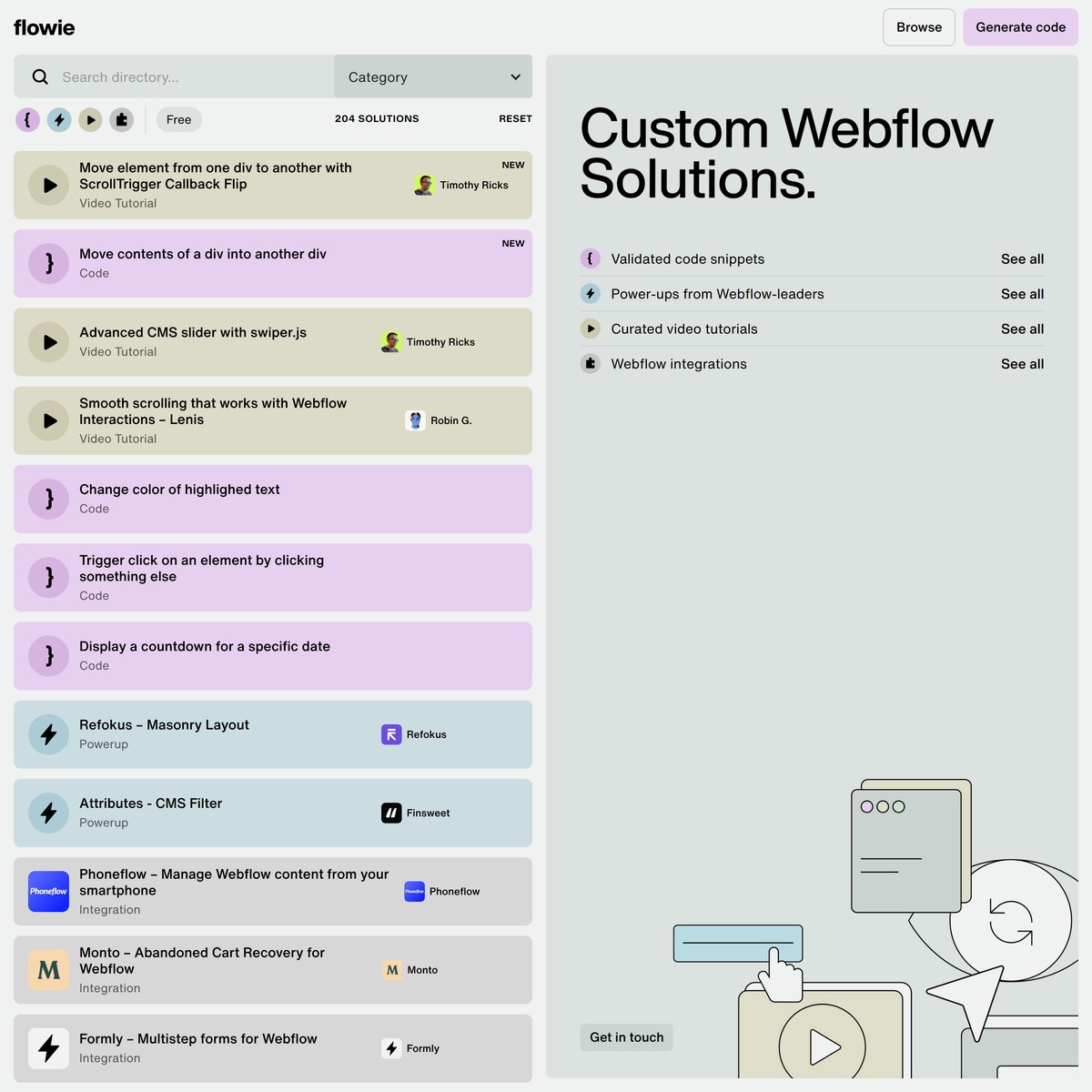 Flowie – Custom Webflow Solutions — Are.na