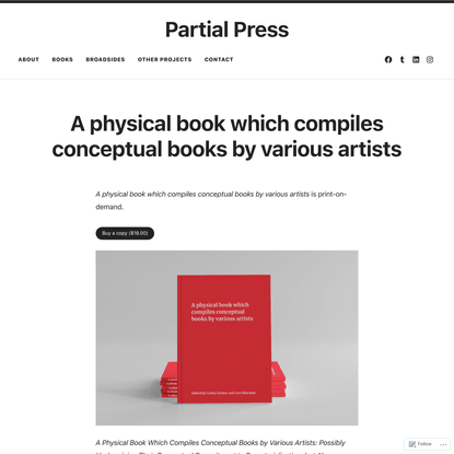 A physical book which compiles conceptual books by various artists