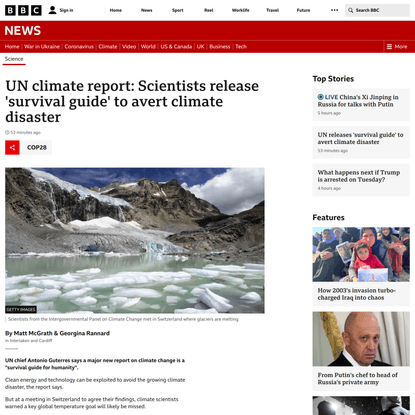 UN climate report: Scientists release 'survival guide' to avert climate disaster - BBC News