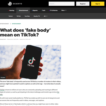 What does ‘fake body’ mean on TikTok? - Dexerto