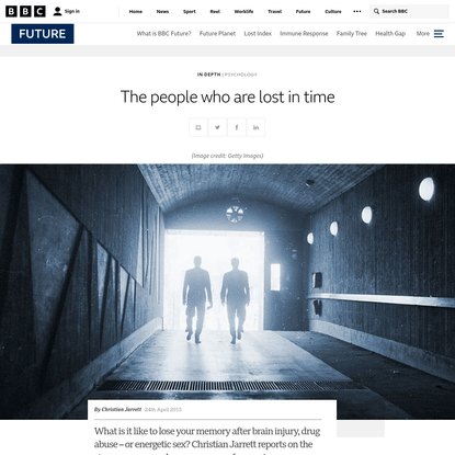 The people who are lost in time