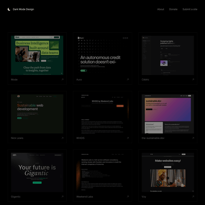 Dark Mode Design 🌘 Handpicked website inspiration