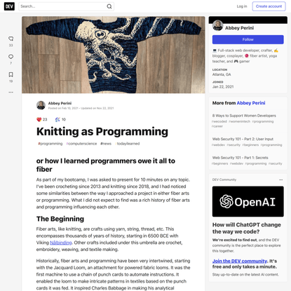 Knitting as Programming