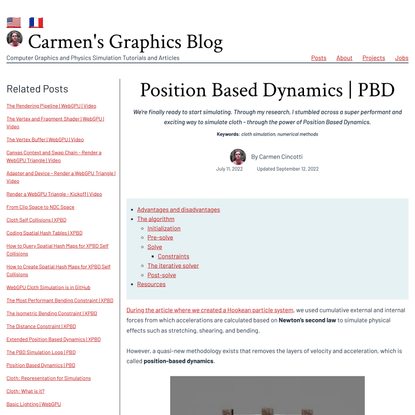 Position Based Dynamics | PBD