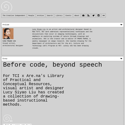Before code, beyond speech