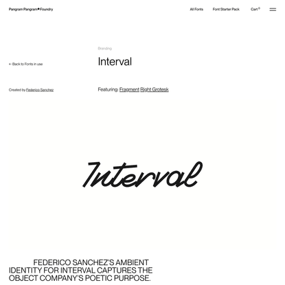 Interval – Pangram Pangram Foundry
