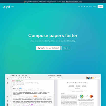 Typst: Compose papers faster