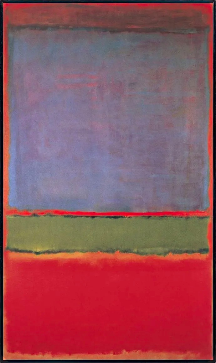No. 6 (Violet, Green and Red). Mark Rothko. 1951
