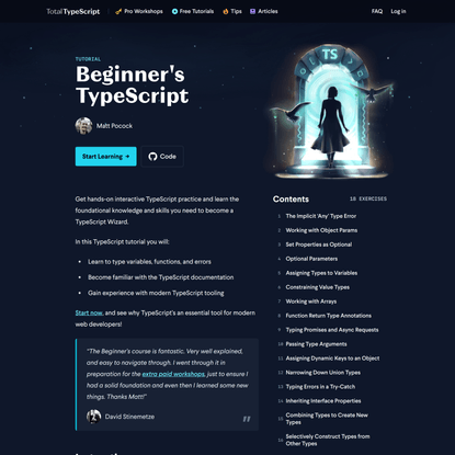 Beginner’s TypeScript Tutorial