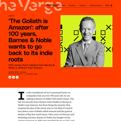 ‘The Goliath is Amazon’: after 100 years, Barnes &amp; Noble wants to go back to its indie roots
