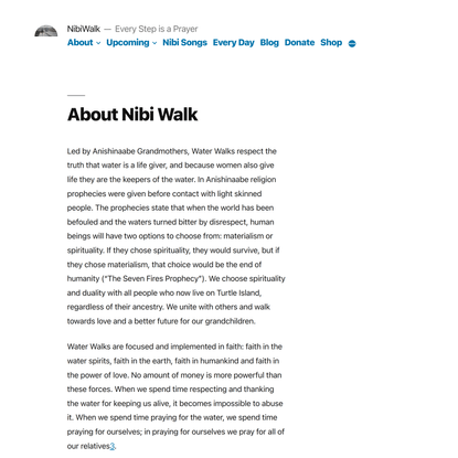 About Nibi Walk – NibiWalk