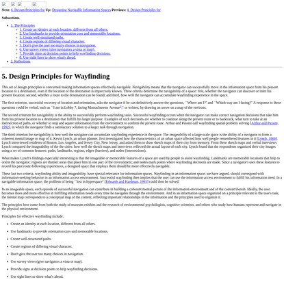 5. Design Principles for Wayfinding