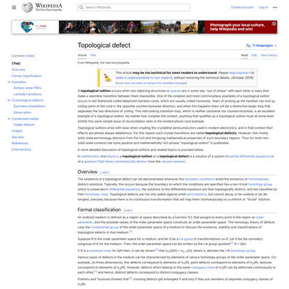 Topological defect - Wikipedia
