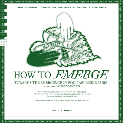 How to Emerge: Towards the Emergence of Equitable Zine Fairs...