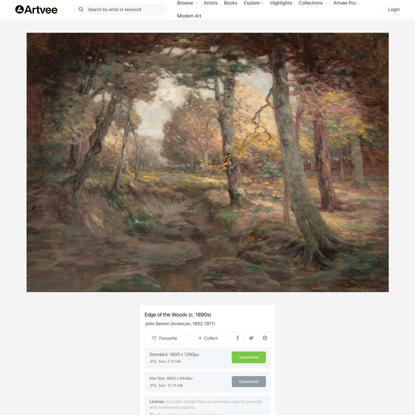Edge of the Woods by John Semon - Artvee