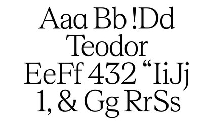 Teodor - Displaay Type