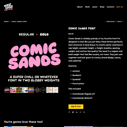 Comic Sands Font — The Meg Lewis Fun House!