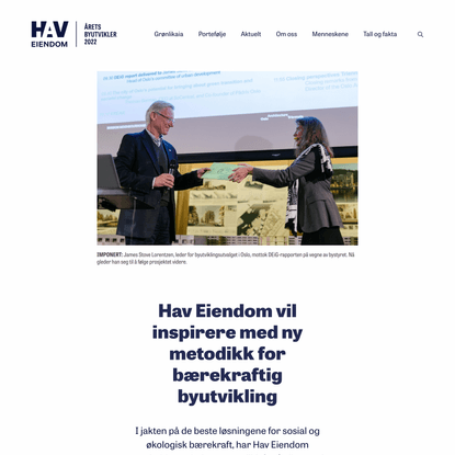 Hav eiendom bruker smultringmodellen i sitt byutviklingsarbeid