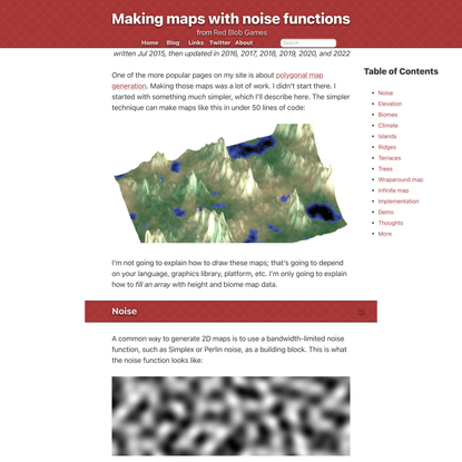 Making maps with noise functions