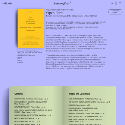 Open Form – Sternberg Press