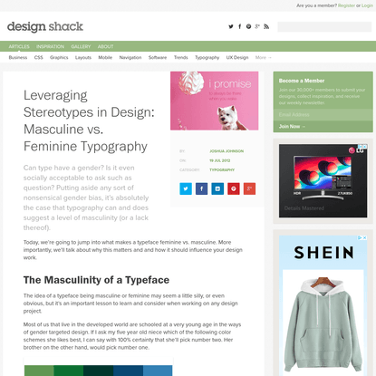 Leveraging Stereotypes in Design: Masculine vs. Feminine Typography
