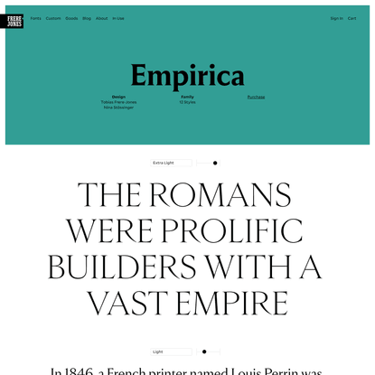 Empirica: a family from Frere-Jones Type