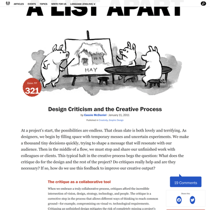Design Criticism and the Creative Process