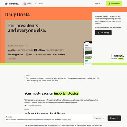 Today’s topics · informed