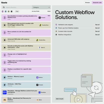 Flowie – Custom Webflow Solutions