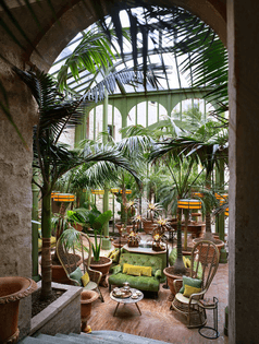 The Palm Court at Hotel Castello di Reschi