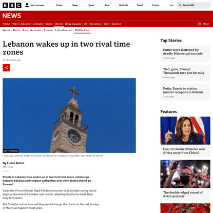 Lebanon wakes up in two rival time zones