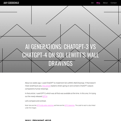 AI Generations: ChatGPT-3 vs ChatGPT-4 on Sol LeWitt’s Wall Drawings — Amy Goodchild