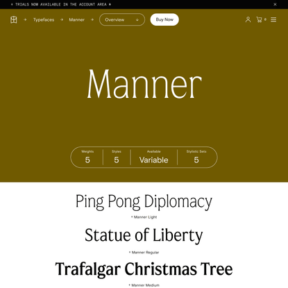 Manner Font — Colophon Foundry