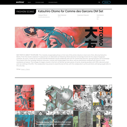 Comme des Garcons: Katsuhiro Otomo Direct Mail Set, 2013 | Archive Fashion Scan | ARCHIVE.pdf