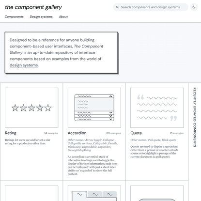Home | The Component Gallery