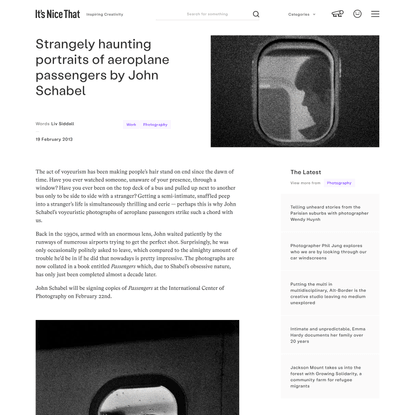 Strangely haunting portraits of aeroplane passengers by John Schabel