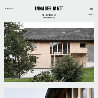 WEITERSTRICKEN | Architekten Innauer Matt