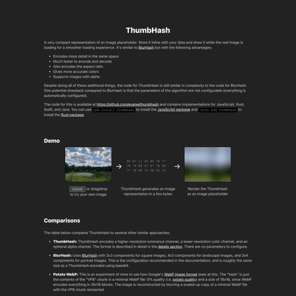 ThumbHash: A very compact representation of an image placeholder