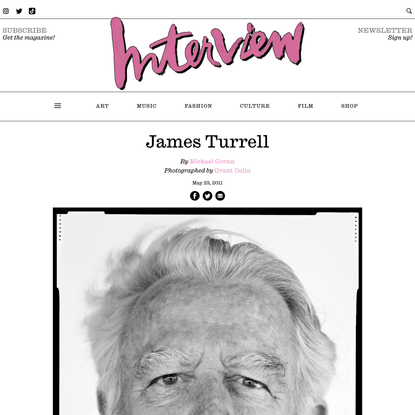 James Turrell - Interview Magazine