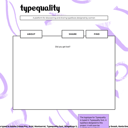 Typequality.com - Contribute to a more equal typographical room.