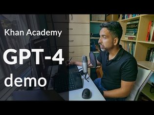 GPT-4 Khan Academy In Depth Demo