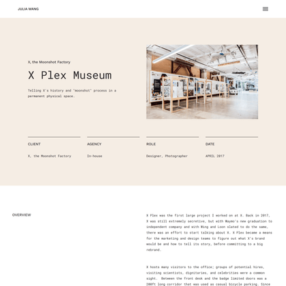 X Design – Julia Wang
