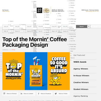Top of the Mornin’ Coffee Packaging Design - World Brand Design Society