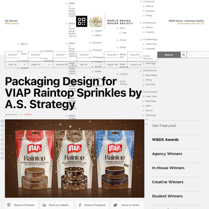 Packaging Design for VIAP Raintop Sprinkles by A.S. Strategy - World Brand Design Society